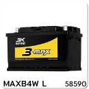 แบตเตอรี่รถยนต์ 3K สามเค ราคา รถ เก๋ง ตู้ กระบะ บรรทุก max4w l 12 โวลท์ 85 แอมป์ 780 CCA