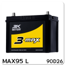 แบตเตอรี่รถยนต์ 3K สามเค ราคา รถ เก๋ง ตู้ กระบะ บรรทุก max95 l 12 โวลท์ 75 แอมป์ 600 CCA