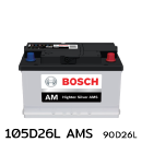 แบตเตอรี่รถยนต์ BOSCH บอส ราคา รถ เก๋ง ตู้ กระบะ บรรทุก ปิคอัพ 105d26l ams 12 โวลท์ 85 แอมป์ 730 CCA