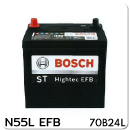 แบตเตอรี่รถยนต์ BOSCH บอส ราคา รถ เก๋ง ตู้ กระบะ บรรทุก ปิคอัพ n55l efb 12 โวลท์ 55 แอมป์ 510 CCA