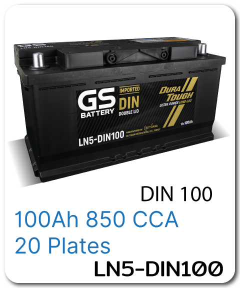 แบตเตอรี่ รถยนต์ เปลี่ยน แบต นอกสถานที่ gs ln5-din100 12 Volts โวลท์ 100 Amp แอมป์