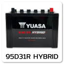 แบตเตอรี่รถยนต์ yuasa ยัวซ่า ราคา รถ เก๋ง ตู้ กระบะ บรรทุก 95d31r hybrid 12 โวลท์ 85 แอมป์  CCA