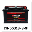 แบตเตอรี่รถยนต์ yuasa ยัวซ่า ราคา รถ เก๋ง ตู้ กระบะ บรรทุก din56318-smf 12 โวลท์ 60 แอมป์  CCA
